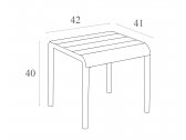 Столик пластиковый журнальный Siesta Contract Paris Side Table стеклопластик бежевый Фото 2