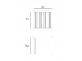 Стол пластиковый обеденный Nardi Cube 80 алюминий, полипропилен табак Фото 2