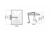 Зонт профессиональный Scolaro Palladio Braccio алюминий, акрил имитация ироко, слоновая кость Фото 2