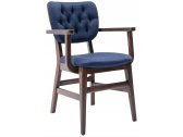 Кресло деревянное с обивкой Sancrea Missy бук, фанера ореха, ткань Фото 1