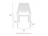 Комплект пластиковой мебели Siesta Contract Sky Folding 60 Air сталь, стеклопластик бежевый Фото 2