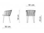 Кресло плетеное с подушкой Vermobil Daisy Rope нержавеющая сталь, роуп, ткань Фото 2