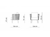 Лаунж-кресло плетеное с подушками Vermobil Daisy Rope нержавеющая сталь, роуп, ткань Фото 2