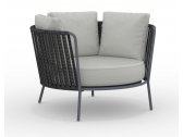 Лаунж-кресло плетеное с подушками Vermobil Daisy Rope нержавеющая сталь, роуп, ткань Фото 10