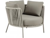Лаунж-кресло плетеное с подушками Vermobil Daisy Rope нержавеющая сталь, роуп, ткань Фото 1