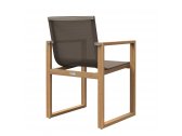 Кресло деревянное JANUS et Cie Matisse Teak тик, алюминий, поливинил натуральный, мокко Фото 5