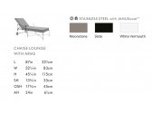 Шезлонг-лежак металлический с матрасом JANUS et Cie Amalfi сталь, акрил сланцевый Фото 2