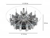 Столик кофейный дизайнерский Arteinmotion AIR-TAV0113 сплавы металлов, стекло Фото 2