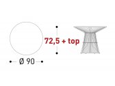 Стол обеденный плетеный со стеклом Varaschin Tibidabo алюминий, роуп, закаленное стекло Фото 2