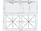 Зонт профессиональный двухкупольный Scolaro Galaxia Dual T Timber алюминий, акрил имитация ироко, слоновая кость Фото 2