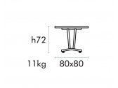 Стол обеденный металлический Magnani Aluminium Table алюминий Фото 2