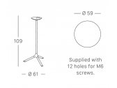 Стол ламинированный барный складной Scab Design Tripe Folding сталь, компакт-ламинат HPL терракотовый, тортора Фото 2