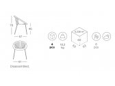 Кресло пластиковое Scab Design Giulia сталь, технополимер лен, тортора Фото 2