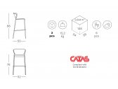 Стул барный пластиковый Scab Design Lisa Technopolymer сталь, технополимер тортора Фото 2