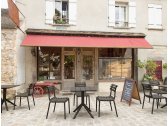 Стол пластиковый Siesta Contract Paris Table 70 сталь, пластик черный Фото 7