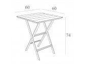 Стол пластиковый складной Siesta Contract Helen Folding Table 60 пластик белый Фото 2