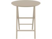 Стол пластиковый складной Siesta Contract Helen Folding Table Ø60 пластик бежевый Фото 6