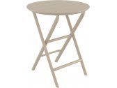 Стол пластиковый складной Siesta Contract Helen Folding Table Ø60 пластик бежевый Фото 1