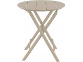 Стол пластиковый складной Siesta Contract Helen Folding Table Ø60 пластик бежевый Фото 5