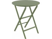 Стол пластиковый складной Siesta Contract Helen Folding Table Ø60 пластик оливковый Фото 1