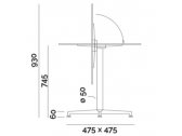 Подстолье металлическое складное PF STILE Vision Foldable алюминий Фото 2