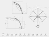 Зонт дизайнерский телескопический Umbrosa Icarus UX Full Black алюминий, ткань Sunbrella черный Фото 2