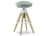 Табурет барный PEDRALI Arki-Stool сталь, дуб, ткань Фото 1