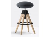 Табурет барный PEDRALI Arki-Stool сталь, дуб, ткань Фото 11