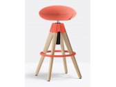 Табурет барный PEDRALI Arki-Stool сталь, дуб, ткань Фото 13