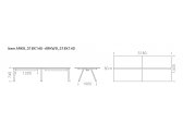 Стол ламинированный с каналом для протяжки проводов PEDRALI Arki-Table Desk сталь, ЛДСП светло-серый Фото 2