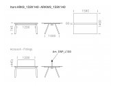 Стол ламинированный с перегородкой PEDRALI Arki-Table Desk сталь, ЛДСП, ткань белый Фото 2