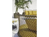 Диван плетеный с подушками Robertirattan Charme нержавеющая сталь, роуп, ткань бронзовый Фото 4