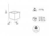 Кашпо пластиковое Arkema Iris Vase полиэтилен антрацит Фото 2