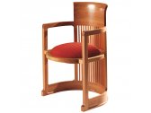 Кресло дизайнерское Cassina 606 Barrel вишня, ткань Фото 5